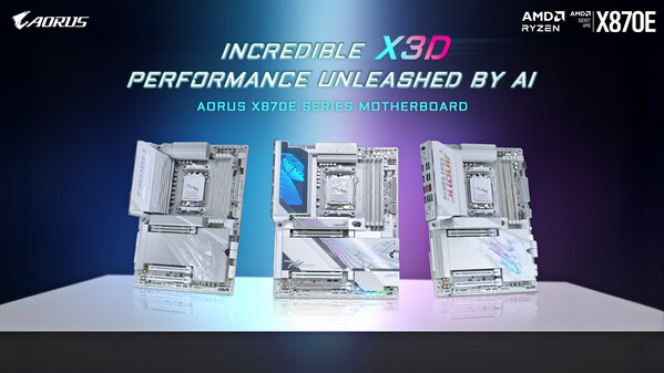 GIGABYTE công bố bo mạch chủ dòng AORUS X870E X3D series tăng cường AI cho bộ vi xử lý AMD Ryzen™ X3D