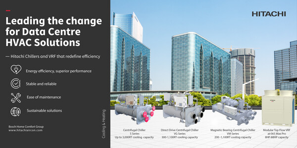 Các giải pháp HVAC của Hitachi mang lại tính bền vững cho sự phát triển bùng nổ của các trung tâm dữ liệu tại Đông Nam Á