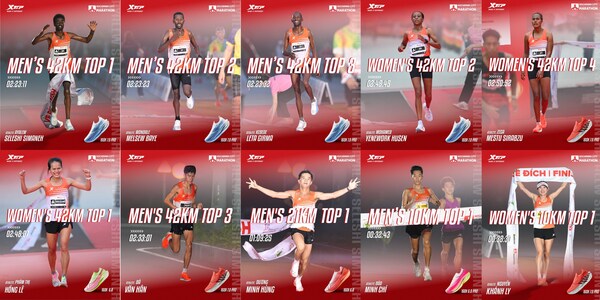 Các vận động viên Xtep giành tất cả các vị trí trên bục chiến thắng Giải Marathon Quốc tế Thành phố Hồ Chí Minh Techcombank