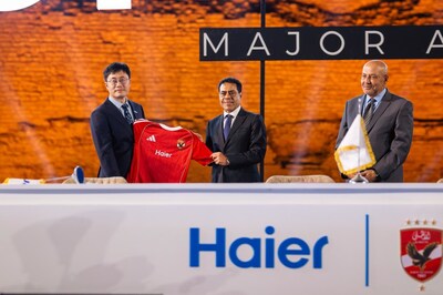 Haier ký thỏa thuận tài trợ 4 năm với Al Ahly FC, trở thành nhà tài trợ chính thứ hai của câu lạc bộ
