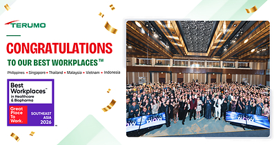 Terumo tại 6 quốc gia ở Châu Á - Thái Bình Dương chính thức được Great Place To Work® công nhận đạt chứng nhận Best Workplaces™